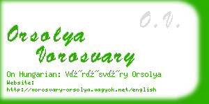 orsolya vorosvary business card